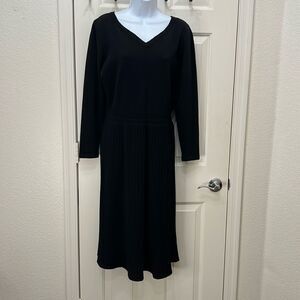 Goldworm Black Dress 100% Virgin Wool Vintage 60s/70s Sz 16 Vintage Sportswear